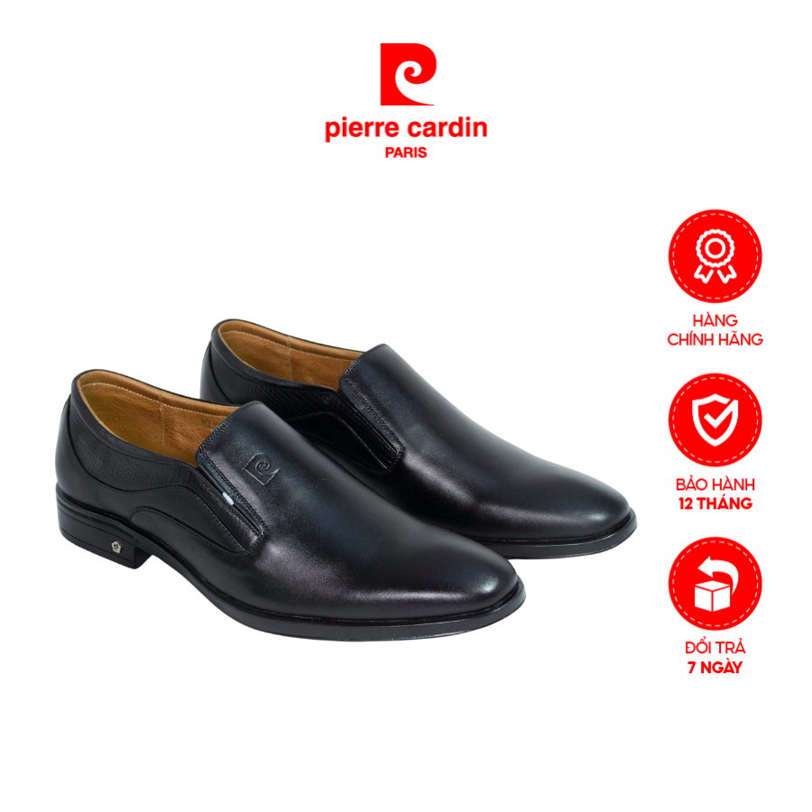 Giày tây nam Pierre Cardin Pháp chất liệu da bò thật, đế cao su cao cấp, thoáng mồ hôi - 784