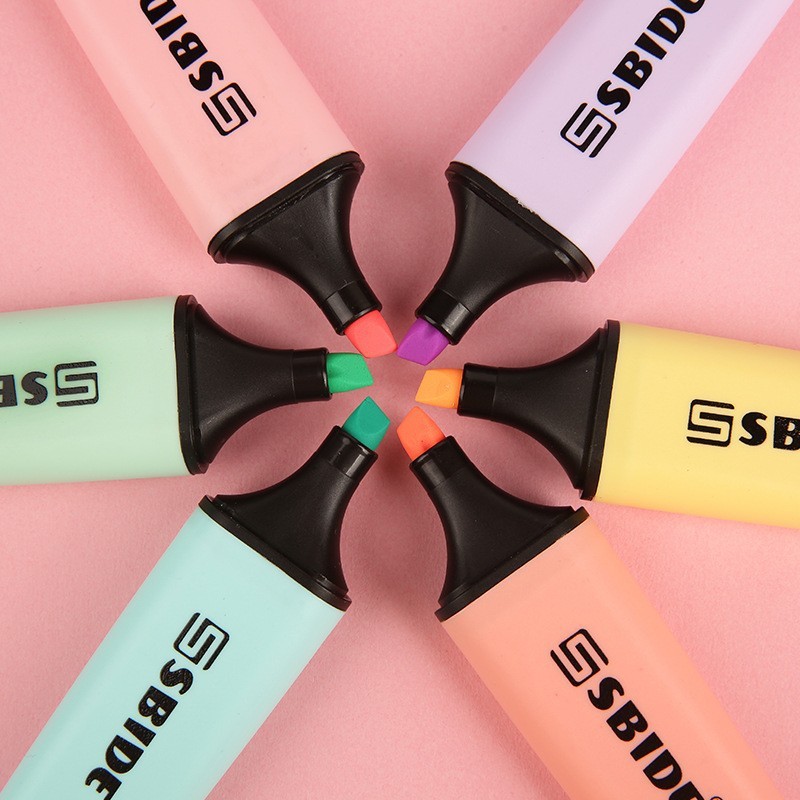 combo 6🌠 Bút Đánh Dấu Highlight, Viết Dạ Quang Nhiều Màu Pastel