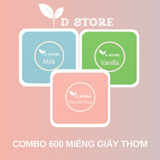 COMBO 600 Túi Giấy Thơm Mini Hương Sữa Vani Hoa Hồng Mùi Hương Ngọt Ngào Để Tủ Quần Áo , Tủ Giày , Vali , Túi Xách , Làm