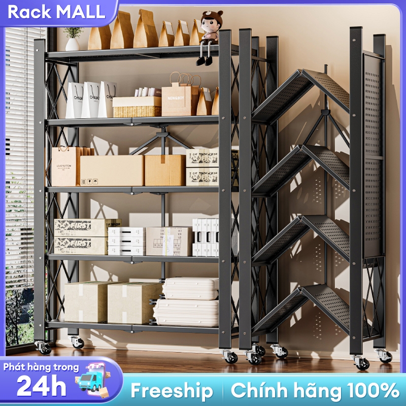 RACK Kệ gấp gọn Có Bánh Xe sơn tĩnh điện, Kệ Để Đồ Gấp Gọn Không,Kệ Gấp Gọn Để Đồ Tiện Lợi | BigBuy360 - bigbuy360.vn