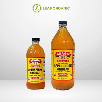 Giấm táo hữu cơ Bragg chai 946ml/473ml hàng nhập khẩu