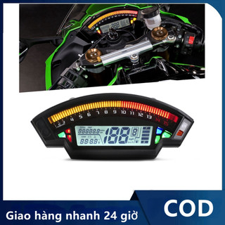 Đồng hồ đo tốc độ xe máy kỹ thuật số LCD 14000RPM 6 cấp cho R1,2,4 xi-lanh