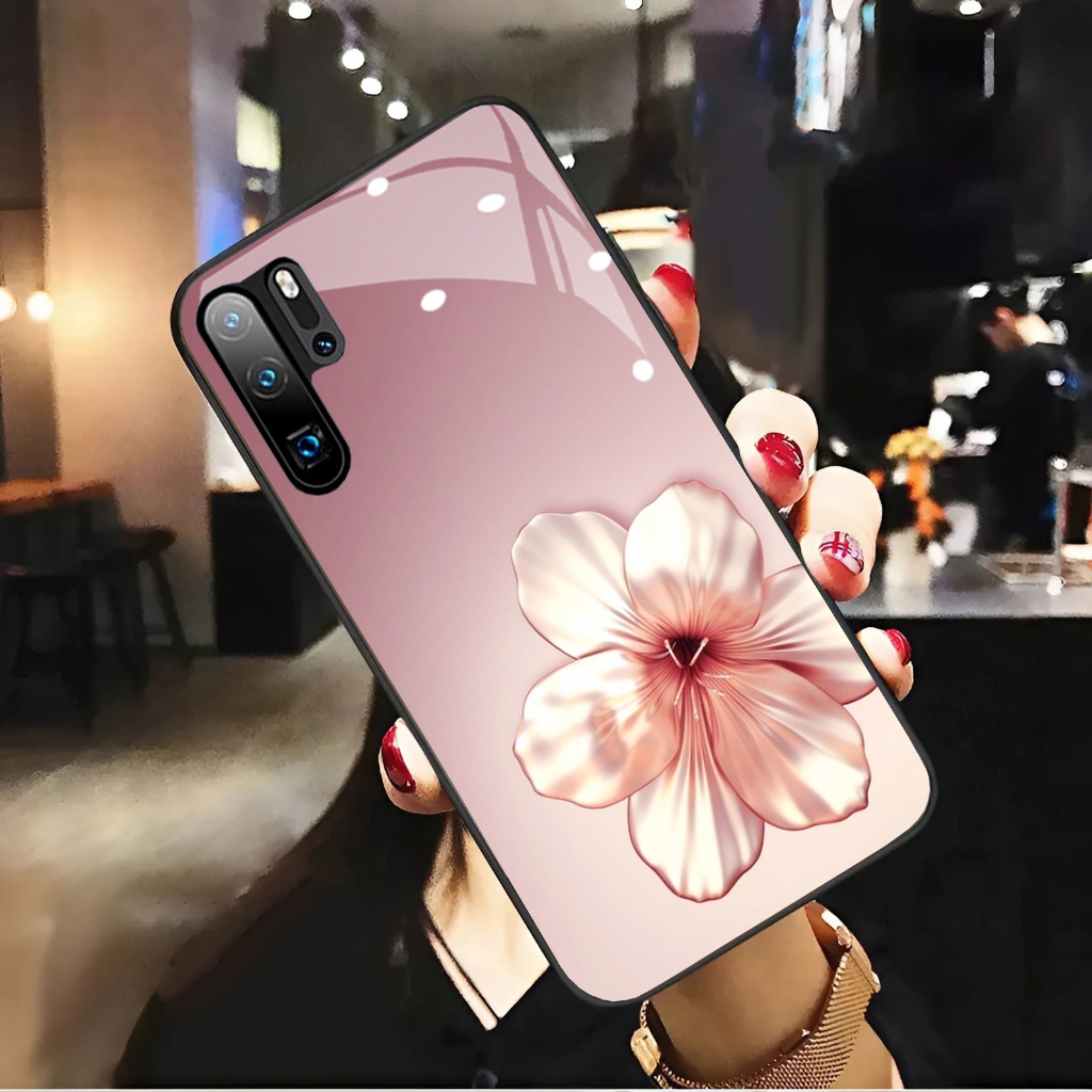 Ốp Lưng cho HUAWEI P30,P30 PRO  Mặt lưng cường Lực Họa Tiết