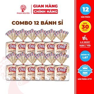 [BÁNH KẸO SỈ] Combo 12 Bánh Mì Siêu Hạt Dinh Dưỡng Otto 145g | Bánh mì vị lạt dinh dưỡng | Đồ ăn vặt