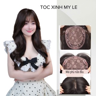 Mái Phủ Hói Nữa Đầu Xoăn Lơi L2, Tóc GIả Dệt Kim, Kẹp tóc chắc chắn, chất liệu sợi tơ nhân tạo.