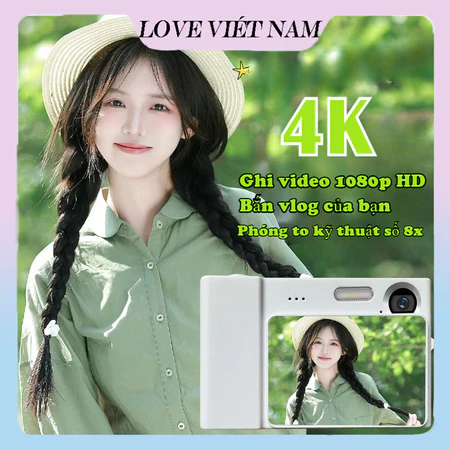 📷Máy ảnh kỹ thuật số CCD Máy ảnh kép Selfie 1080p Máy ảnh sinh viên retro 8x Zoom 2,4 inch