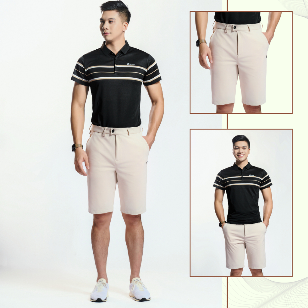 Quần Short Nam Cạp Âu LV24S04M304 Livan Sport, Quần Short Thể Thao Dáng Regular Fit, Thanh Lịch, Dễ 
