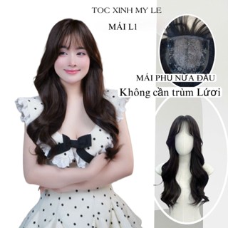 Mái Phủ Hói Nữa Đầu Cúp Layer L1, Tóc GIả Dệt Kim, Kẹp tóc chắc chắn, Tóc Xinh Mỹ Lệ