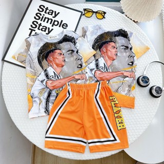 Bộ tay ngắn cho bé trai, thun lạnh thái in 3D, họa tiết dễ thương M3