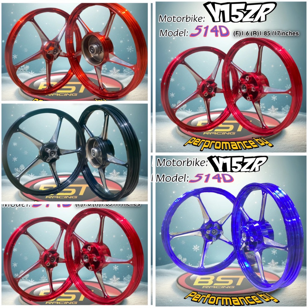 VÀNH MÂM CNC 5 CÂY BST-514D RAIDER WINNER EXCITER150 EXCITER135 SIRIUS CHÍNH HÃNG tproracing_motorcy