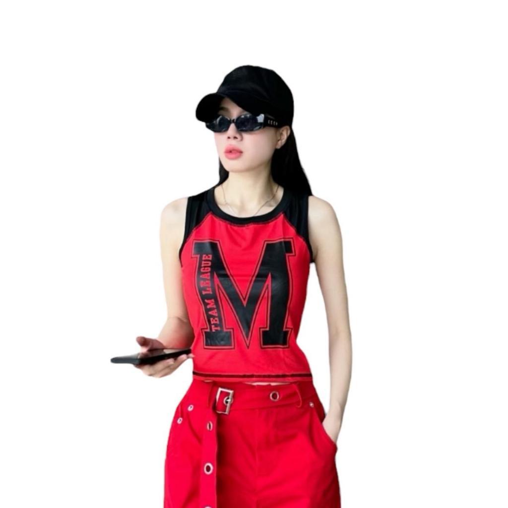 NalS-Bộ đồ nữ, bộ đồ bộ tập quần lửng chất kaki mix áo thun sát nách, Shuffle dance, zumba, dân vũ