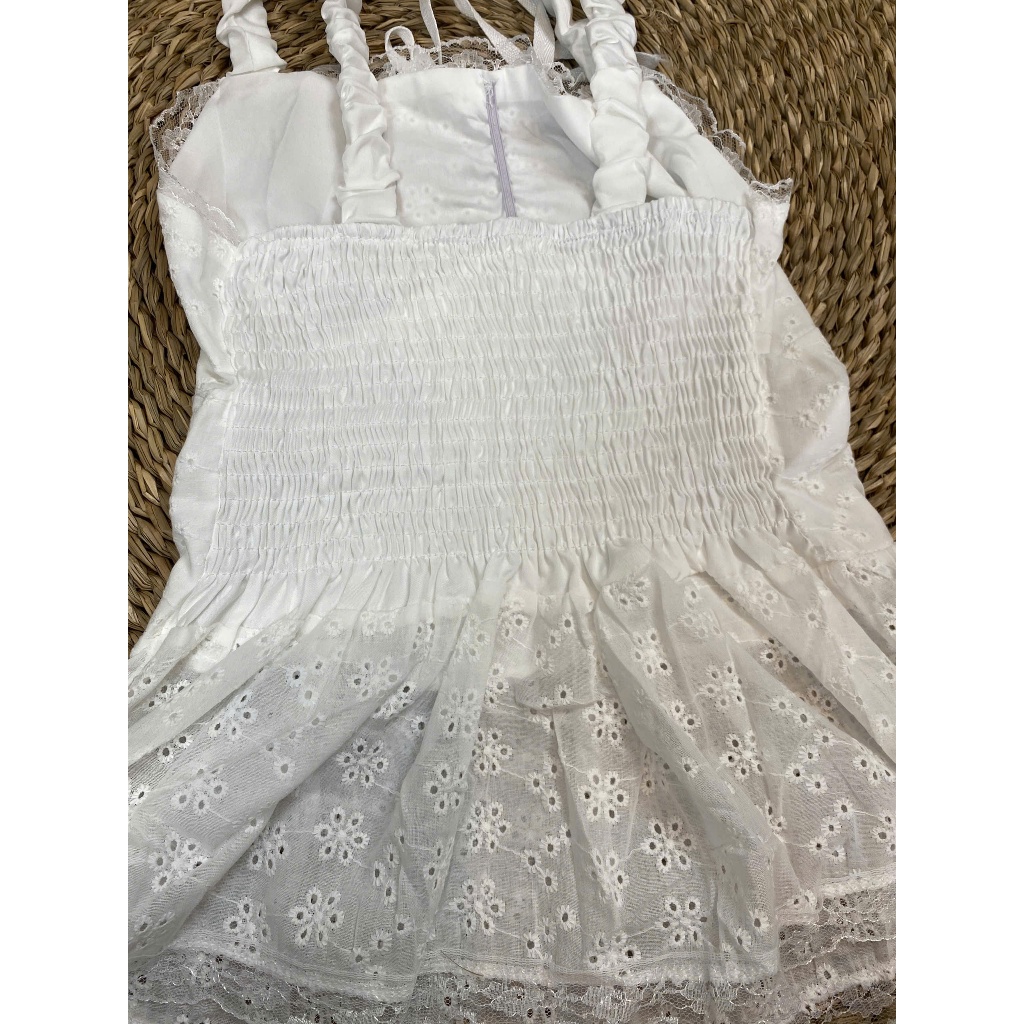 (ẢNH THẬT) Áo hai dây Yummy  phối ren bèo vintage tiểu thư, Áo croptop nữ trẻ trung A76 | BigBuy360 - bigbuy360.vn