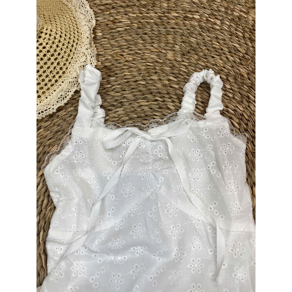 (ẢNH THẬT) Áo hai dây Yummy  phối ren bèo vintage tiểu thư, Áo croptop nữ trẻ trung A76 | BigBuy360 - bigbuy360.vn
