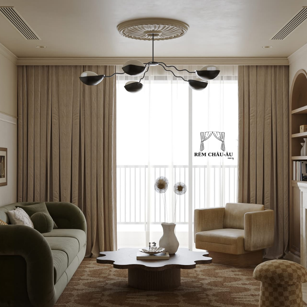 Rèm màu be Cản Nắng 99%,💥 CAO CẤP 💥 Nhiều màu,Rèm trơn một màu không hoạ tiết, cản sáng 99%