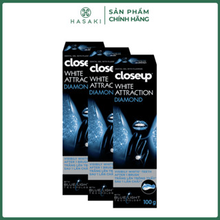 Combo 3 Kem Đánh Răng Closeup Diamond Attraction Trắng Răng 100g Diamond Attraction Hasaki