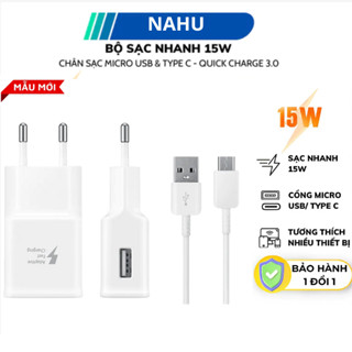 Sạc Samsung 15W Sạc Nhanh Cho Điện Thoại Samsung An Toàn Và Tiện Lợi củ sạc samsung và dây sạc samsung Type C