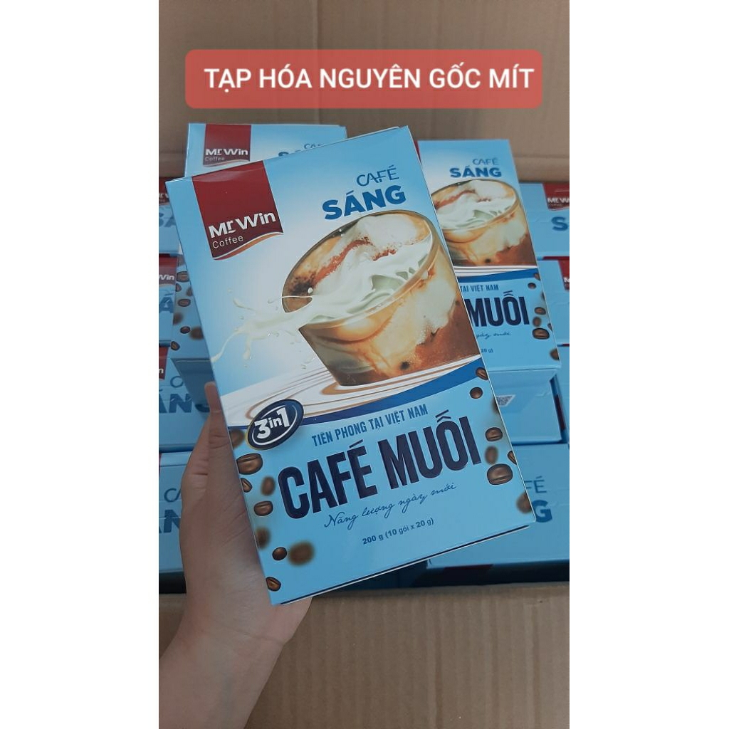 (COMBO 2 HỘP) CAFE MUỐI MR. WIN CÀ PHÊ SÁNG TIÊN PHONG TẠI VIỆT NAM /HỘP 200G ( 10 GÓI )