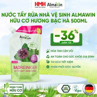  Nước tẩy rửa bề mặt nhà vệ sinh Almawin Hữu Cơ Hương Bạc Hà 500ml HMH.8032499 loại túi châm lại 
