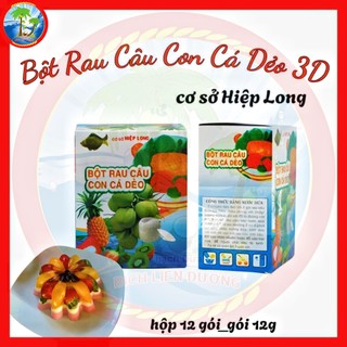 GÓI 12G BỘT RAU CÂU CON CÁ DẺO 3D HIỆP LONG
