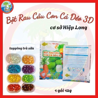 GÓI 12G BỘT RAU CÂU CON CÁ DẺO 3D HIỆP LONG