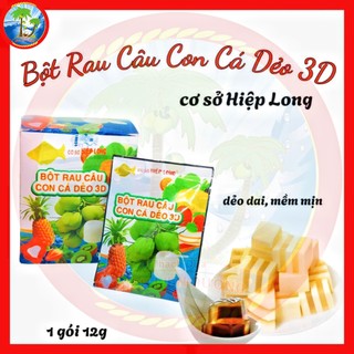 GÓI 12G BỘT RAU CÂU CON CÁ DẺO 3D HIỆP LONG