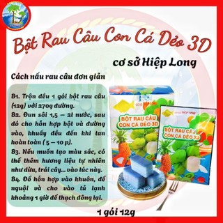 GÓI 12G BỘT RAU CÂU CON CÁ DẺO 3D HIỆP LONG