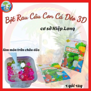 GÓI 12G BỘT RAU CÂU CON CÁ DẺO 3D HIỆP LONG