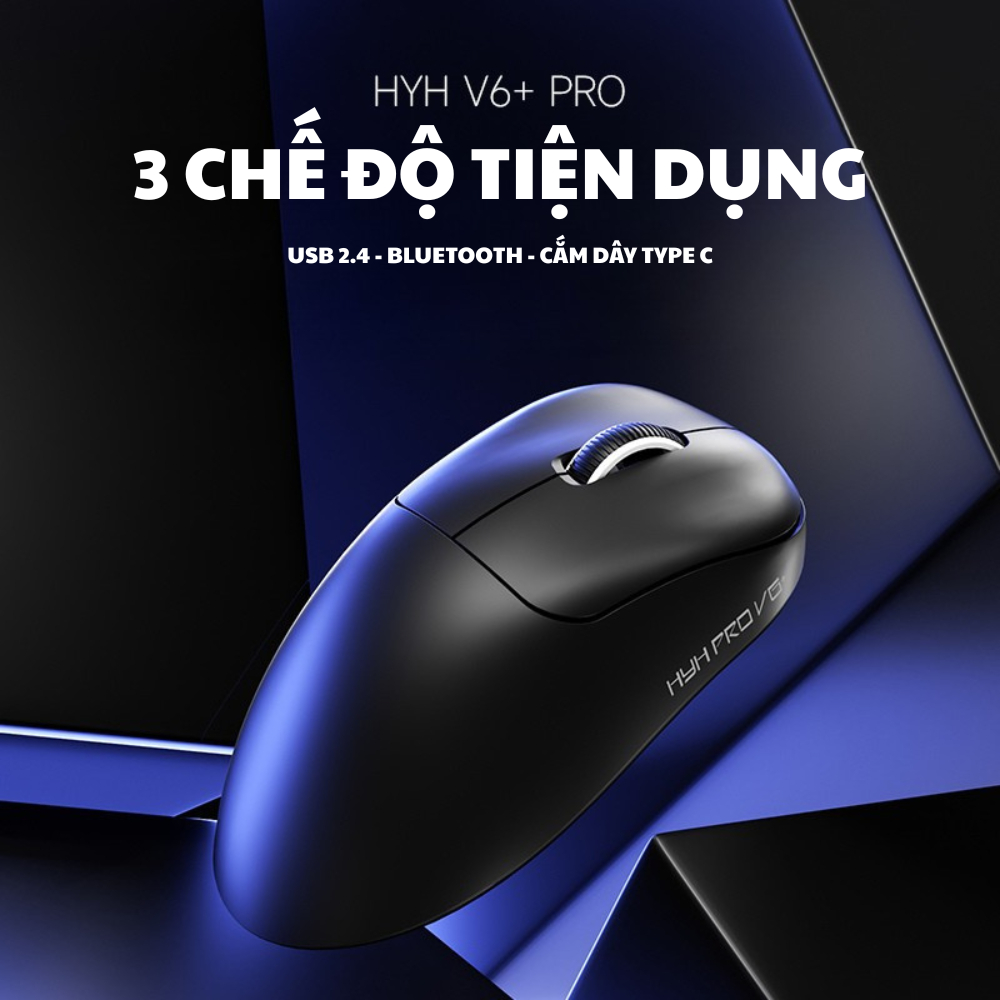 Chuột gaming không dây ATAS V6 PRO - 3 mode - Pin 500mAh - Có app - DPI 12 800 | BigBuy360 - bigbuy360.vn