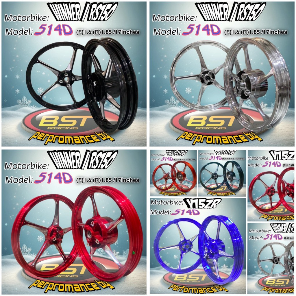 VÀNH Mâm 5 cây CNC winner , RAIDER , EXCITER , SIRIUS / LC150 LC135 YAZ BST-514D tproracing_motorcyc