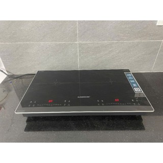 Bếp Từ Đôi SUNHOUSE SHB5999MAX New , kính bo viền nhôm SHBDI08PLUS
