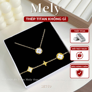 [KHÔNG ĐEN GỈ] Dây chuyền cỏ bốn lá nữ thép Titan mạ vàng đính đá cao cấp sang trọng TT59