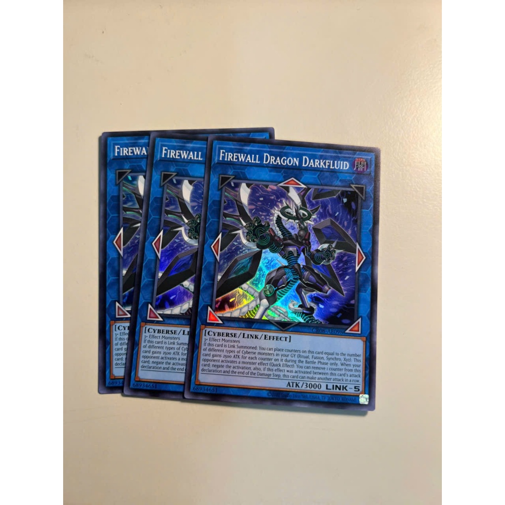 thẻ bài yugioh chính hãng CR08-AE098 Firewall Dragon Darkfluid (SR)