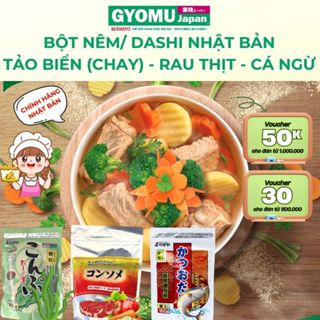  Bột nêm Dashi Nhật Bản  tảo biển chay - rau thịt - cá ngừ  - GYOMU JAPAN 