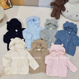 [ Ảnh thật ] Áo khoác len Gap mũ tai gấu cute cho bé, áo khoác len Baby Gap xuất dư xịn