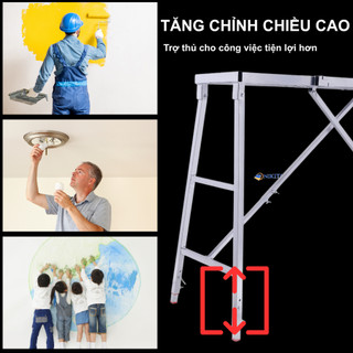 Giàn Giáo Công Trình Gấp Gọn, Chắc Chắn, Tải Trọng 150kg Con Ngựa Sắt, Chính hãng Nikita