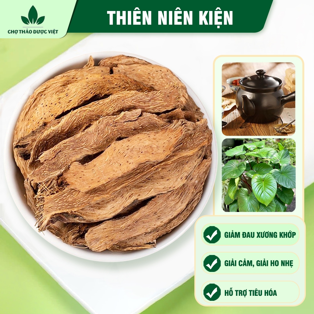 Thiên niên kiện khô 100g, thái lát mỏng, sạch, thơm - Chợ Thảo Dược Việt
