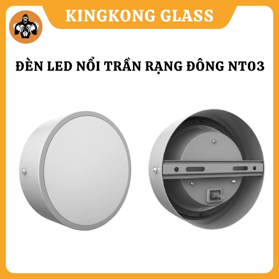Đèn Led Downlight nổi trần Rạng Đông NT03 ánh sáng trắng/ đổi màu đèn, chất lượng ánh sáng tốt, tản 