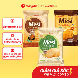 Bánh gạo Mesi Tràng An chính hãng 3 hương vị ngon đậm đà nhiều combo đa dạng