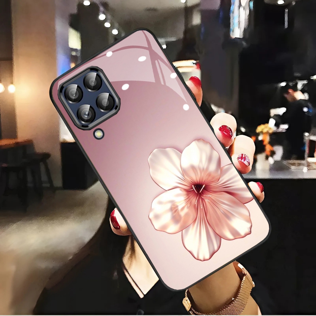 Ốp Lưng cho SAMSUNG M33, M53 Mặt lưng cường Lực Họa Tiết