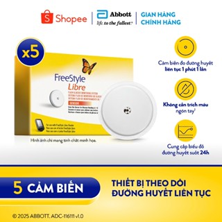  Combo 5 cảm biến FreeStyle Libre  LƯU Ý: Sản phẩm phải được sử dụng cùng với đầu đọc cầm tay FreeStyle Libre  