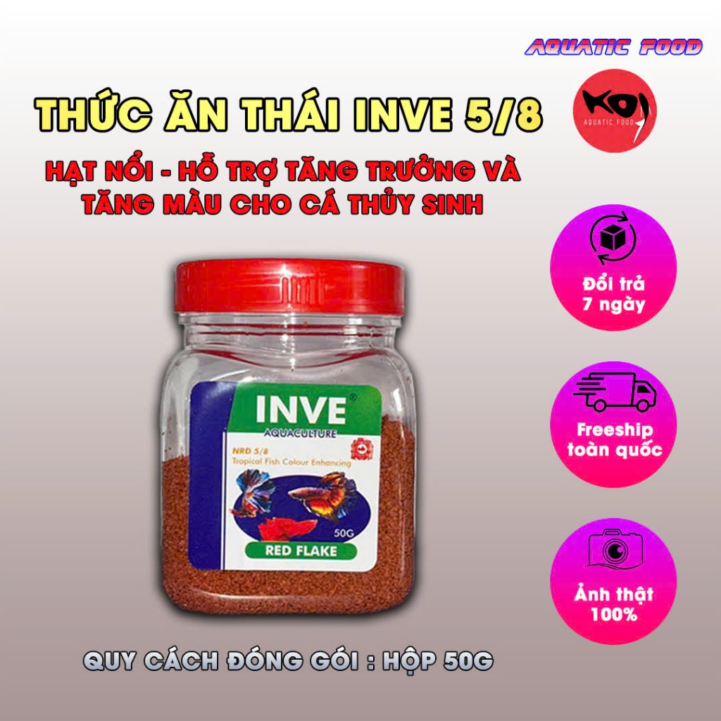 Cám Thái cho cá thủy sinh Inve 5/8 50g