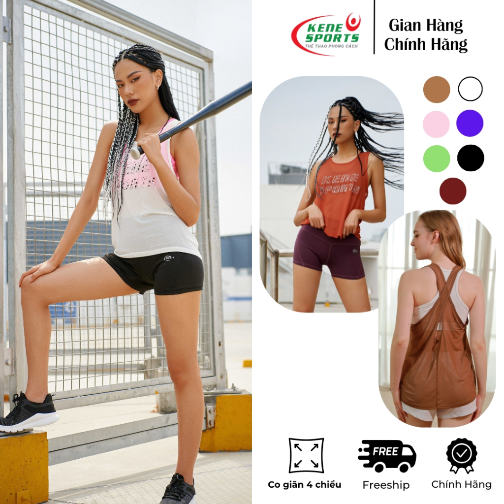 Áo tank thời trang thể thao phong cách chất vải thoáng mát, mềm mại mesh tanktop Kene Sports