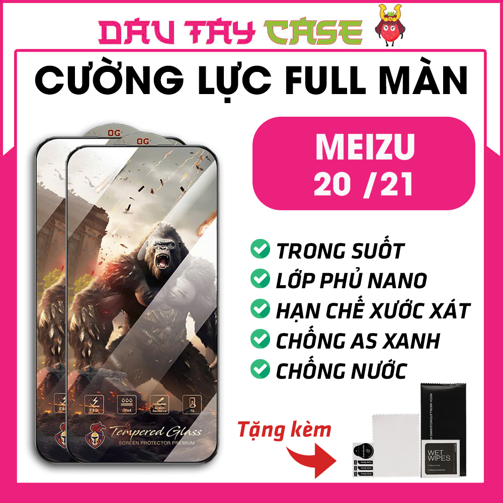 Kính cường lực Meizu 20 / 21 / 20 Pro / 20 Classic / 21 note bảo vệ màn hình full màn KK Warrior