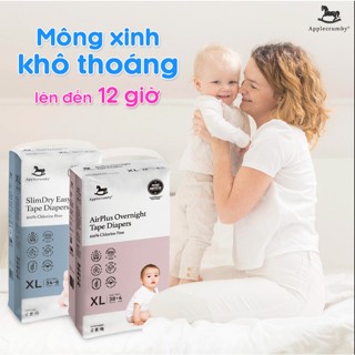   CHÍNH HÃNG  Bỉm dán quần ngày và đêm APPLECRUMBY Malaysia cao cấp cho bé 