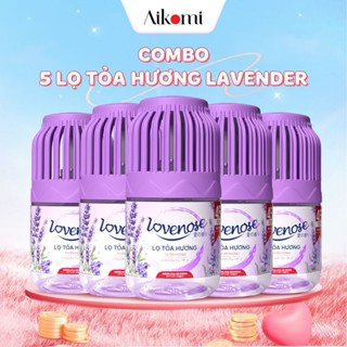 Combo Lọ tỏa hương Lovenose hương Lavender thơm tự nhiên dễ chịu khử mùi sáp thơm phòng thế hệ mới 45 ngày