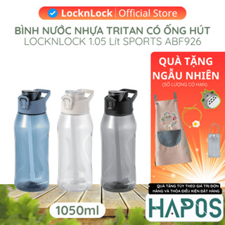 Bình nước nhựa Tritan 1.05 Lít LocknLock , Kèm ống hút One-Touch Sports Bottlen ABF926, Nhiều Màu - HAPOS OFFICIAL
