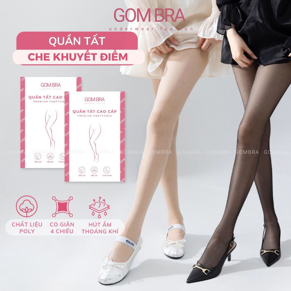 [Deal Trên LIVE] Quần tất che khuyết điểm Gom Bra cao cấp, quần vớ da nữ che sẹo thâm, chất poly siêu dai - A078
