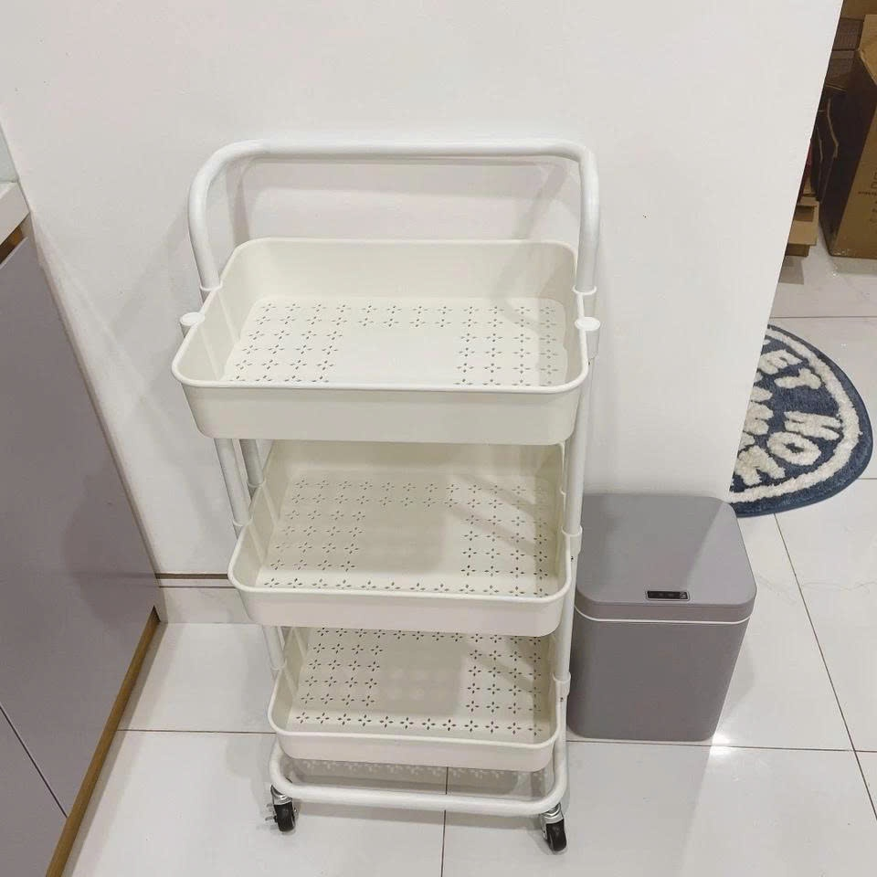 Xe Đẩy Spa 3 Tầng Đa Năng - Kệ để đồ bỉm sữa (XDT01)