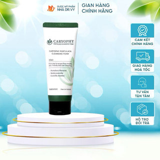  Sữa rửa mặt da dầu mụn Caryophy Portulaca Cleansing Foam Hàn Quốc ngừa mụn kiềm dầu sạch sâu 150ml 