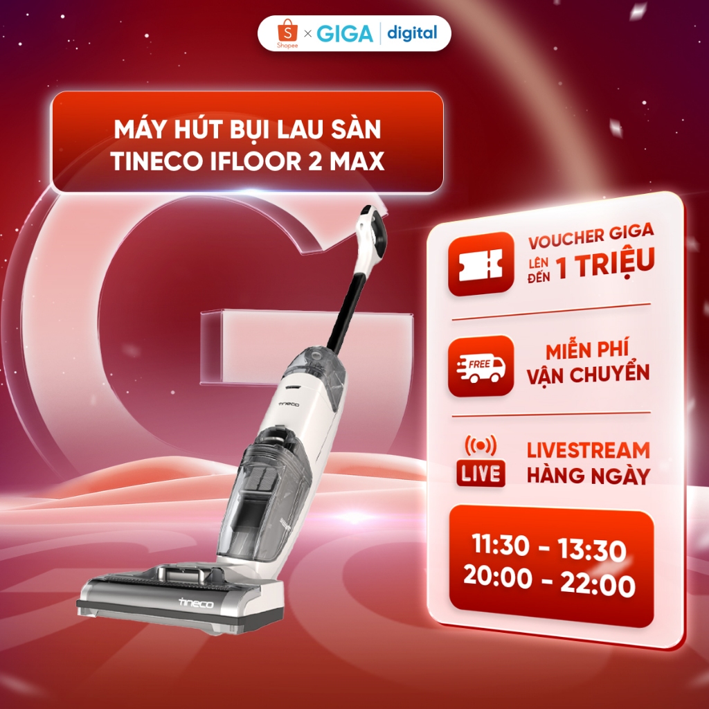 Máy hút bụi lau sàn Tineco iFloor 2 Max - Nhẹ, không dây, dễ dàng di chuyển - Tự động làm sạch con l